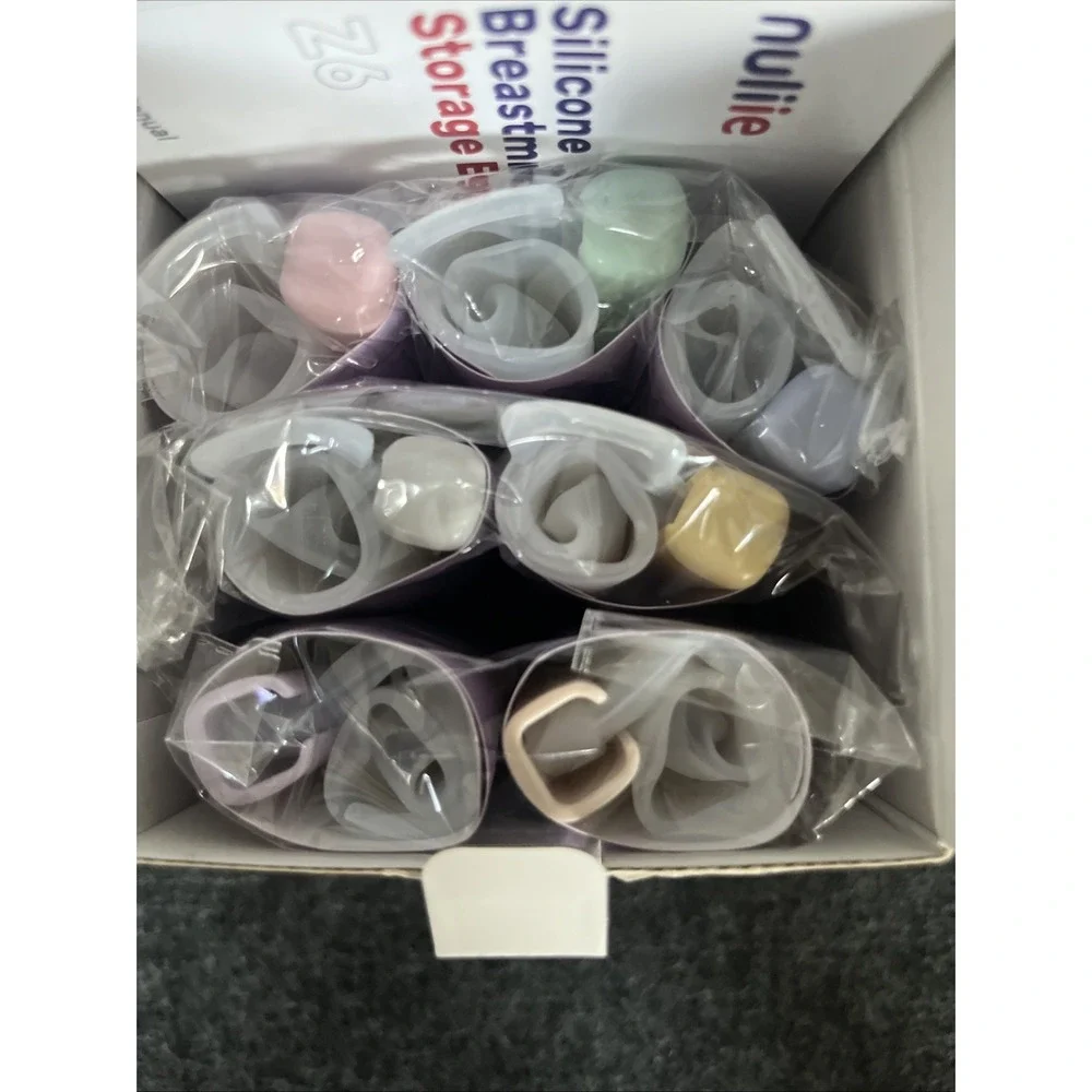 Nuliie Silicone Breastmilk Storage Bags 7 Pcs, 8oz/240ml, Double Seal